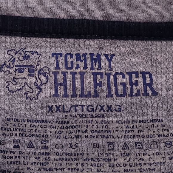 Tommy Hilfiger Casual Long Sleeve Pullover T-Shirt Mens Size 2XL Gray Black - Picture 3 of 7